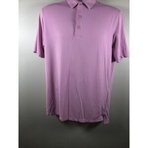 Ibkul Golf Polo Shirt Men's Medium Pink Short Sleeve Stretch